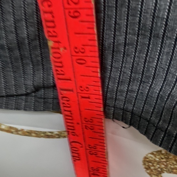 Ocean Current  Mens Button Up Shirt Size L Dark Gray Striped Long Sleeve (M-459) - Picture 7 of 10